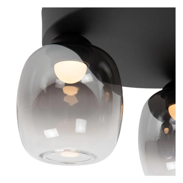 Lucide TAMINO - Plafonnier - LED Dim. - 3x5,6W 3000K - Noir - détail 2